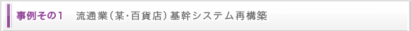 事例その1 流通業(某・百貨店)基幹システム再構築